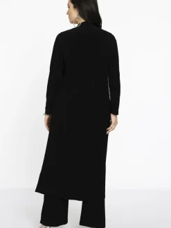 YOEK Pullover & Strickjacken<Damen Strickjacke schwarz uni