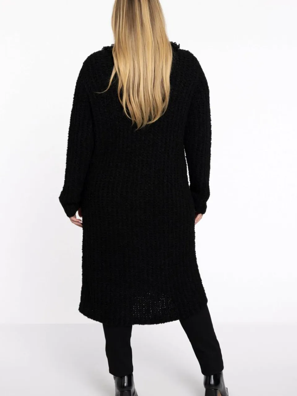 YOEK Pullover & Strickjacken<Damen Strickjacke schwarz uni