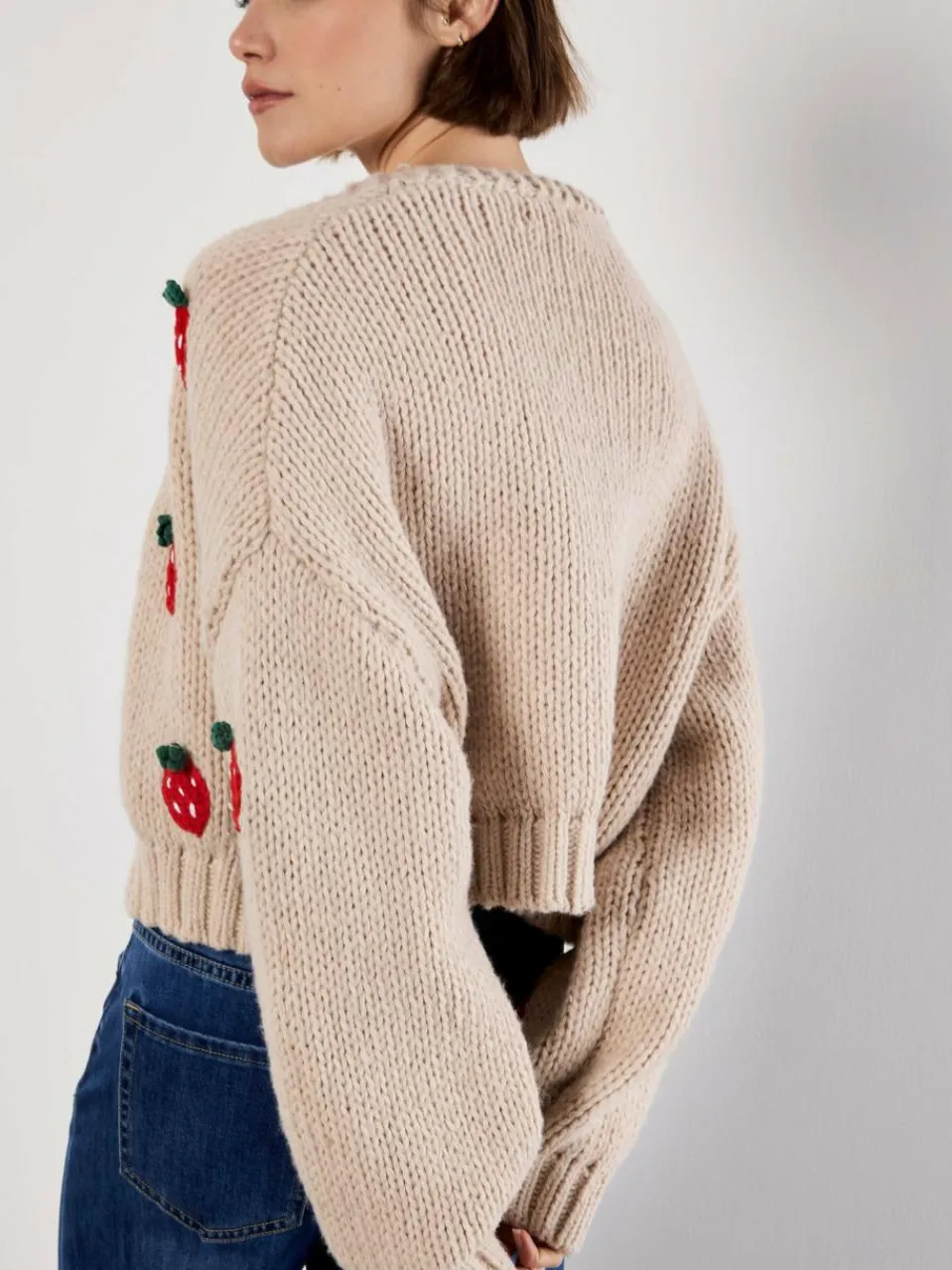 Apricot Pullover & Strickjacken<Damen Strickjacke beige uni