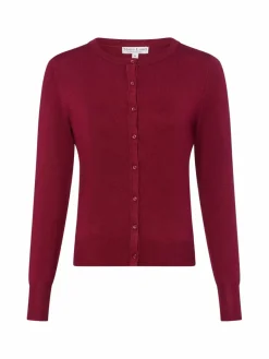 Marie Lund Pullover & Strickjacken<Damen Strickjacke bordeaux uni