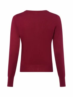 Marie Lund Pullover & Strickjacken<Damen Strickjacke bordeaux uni