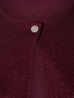 Cartoon Pullover & Strickjacken<Damen Strickjacke aubergine uni