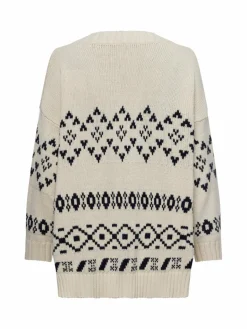 Weekend Max Mara Pullover & Strickjacken<Damen Strickjacke - Acacia beige marine gemustert