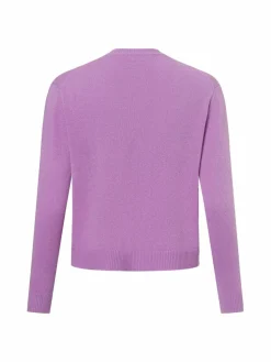 Marie Lund Pullover & Strickjacken<Damen Strickjacke aus Merinowolle flieder uni