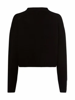 Marie Lund Pullover & Strickjacken<Damen Strickjacke aus Merinowolle schwarz uni