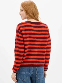 Damen american vintage Pullover & Strickjacken>Damen Strickjacke mit Alpaka- und Leinen-Anteil