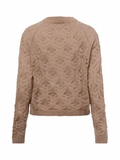 Marie Lund Pullover & Strickjacken<Damen Strickjacke mit Mohair-Anteil kitt strukturiert