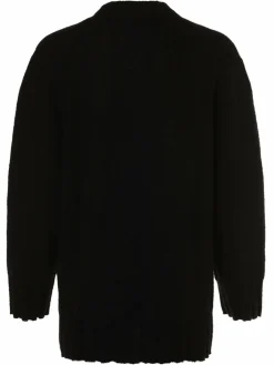 Marie Lund Pullover & Strickjacken<Damen Strickjacke mit Mohair-Anteil schwarz uni