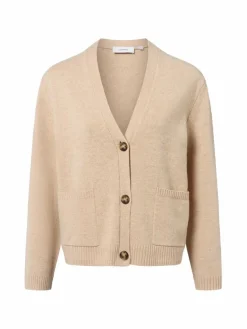 comma Pullover & Strickjacken<Damen Strickjacke mit Woll-Anteil beige meliert
