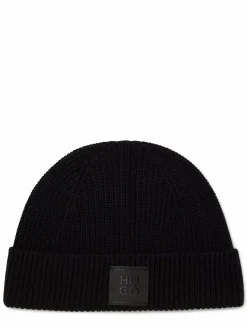HUGO Mützen & Hüte<Damen Strickmütze - Sential schwarz uni
