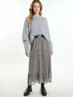 Dreimaster Röcke<Damen Strickpullover grau uni