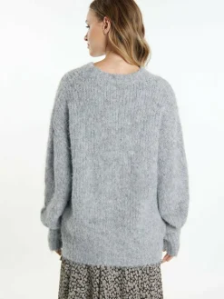 Dreimaster Röcke<Damen Strickpullover grau uni