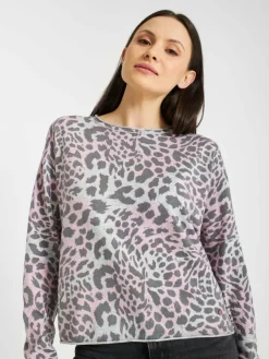 Frieda & Freddies Pullover & Strickjacken<Damen Strickpullover fuchsia gemustert