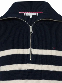 Tommy Hilfiger Pullover & Strickjacken<Damen Strickpullover marine weiß gestreift