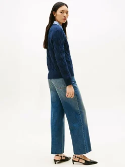 Tommy Hilfiger Pullover & Strickjacken<Damen Strickpullover marine strukturiert