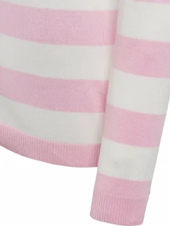 brookshire Pullover & Strickjacken<Damen Strickpullover weiß rosa gestreift