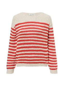 Marc O'Polo Pullover & Strickjacken<Damen Strickpullover beige terra gestreift