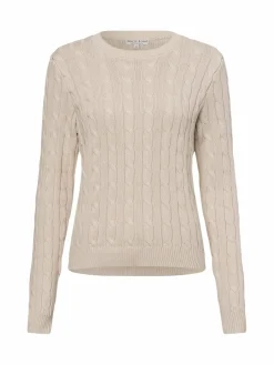 Marie Lund Pullover & Strickjacken<Damen Strickpullover beige uni