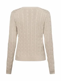 Marie Lund Pullover & Strickjacken<Damen Strickpullover beige uni