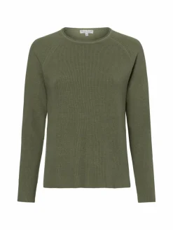 Marie Lund Pullover & Strickjacken<Damen Strickpullover erbse uni