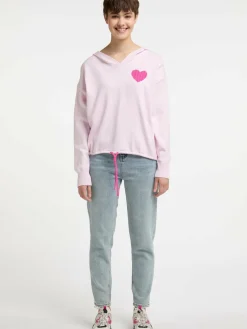 MyMo Sweatshirts & Sweatjacken<Damen Strickpullover rosa uni