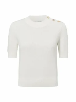 Marie Lund Pullover & Strickjacken<Damen Strickpullover ecru uni