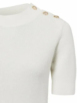 Marie Lund Pullover & Strickjacken<Damen Strickpullover ecru uni