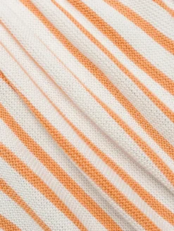 Franco Callegari Pullover & Strickjacken<Damen Strickpullover weiß aprikot gestreift