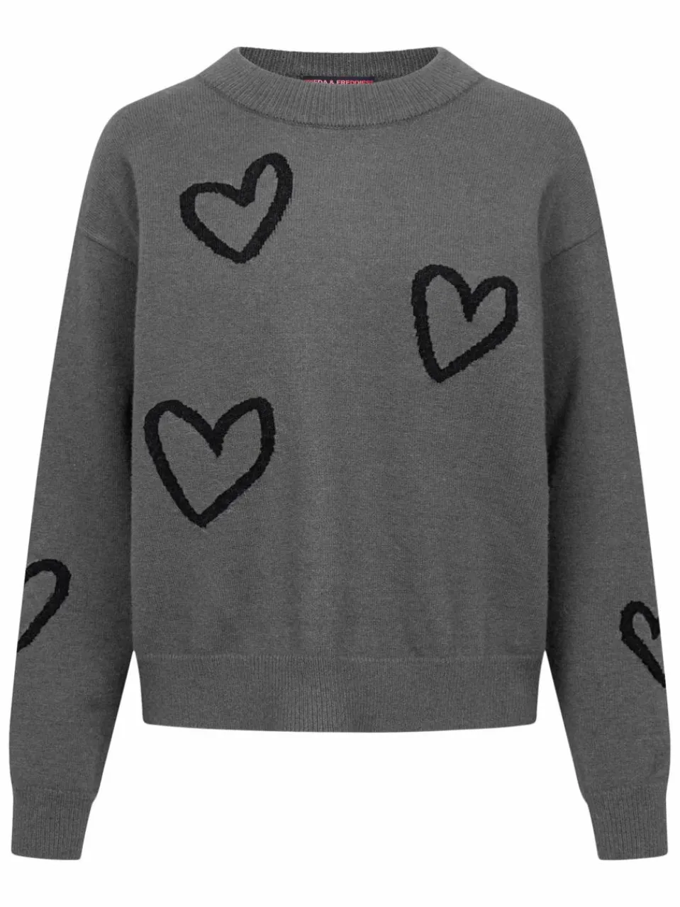 Frieda & Freddies Pullover & Strickjacken<Damen Strickpullover grau gemustert