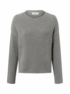 Marc O'Polo Pullover & Strickjacken<Damen Strickpullover grau uni