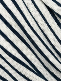 Franco Callegari Pullover & Strickjacken<Damen Strickpullover weiß marine gestreift