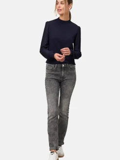 zero Pullover & Strickjacken<Damen Strickpullover blau uni