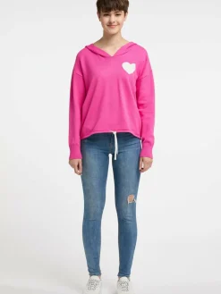 MyMo Sweatshirts & Sweatjacken<Damen Strickpullover pink uni