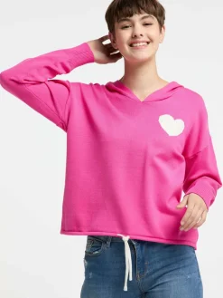 MyMo Sweatshirts & Sweatjacken<Damen Strickpullover pink uni