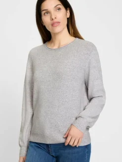 Olsen Pullover & Strickjacken<Damen Strickpullover - Henny hellgrau meliert