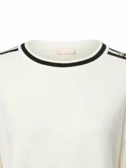 Liu Jo Collection Pullover & Strickjacken<Damen Strickpullover - Maglia chiusa ecru schwarz uni