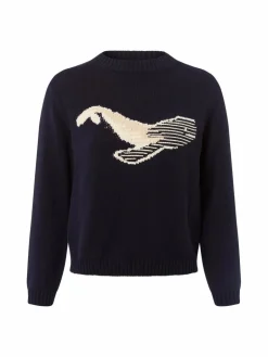 Weekend Max Mara Pullover & Strickjacken<Damen Strickpullover - Maglia marine beige gemustert