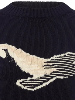 Weekend Max Mara Pullover & Strickjacken<Damen Strickpullover - Maglia marine beige gemustert