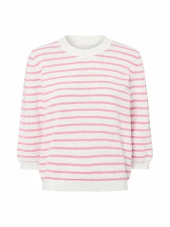 Nümph Pullover & Strickjacken<Damen Strickpullover - NUNicole ecru rosa gestreift