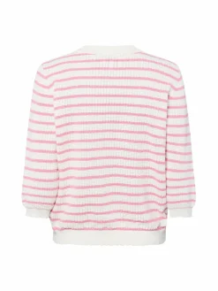 Nümph Pullover & Strickjacken<Damen Strickpullover - NUNicole ecru rosa gestreift