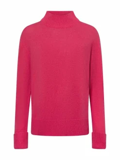 Marie Lund Pullover & Strickjacken<Damen Strickpullover aus Merinowolle pink uni