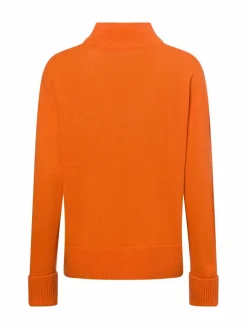 Marie Lund Pullover & Strickjacken<Damen Strickpullover aus Merinowolle orange uni