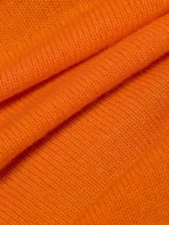 Marie Lund Pullover & Strickjacken<Damen Strickpullover aus Merinowolle orange uni
