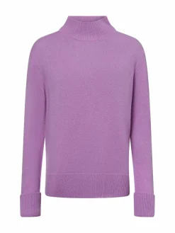 Marie Lund Pullover & Strickjacken<Damen Strickpullover aus Merinowolle lila uni