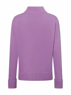 Marie Lund Pullover & Strickjacken<Damen Strickpullover aus Merinowolle lila uni