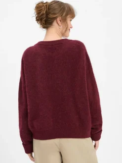 Damen american vintage Pullover & Strickjacken>Damen Strickpullover mit Alpaka-Anteil - Gaspacho Chine
