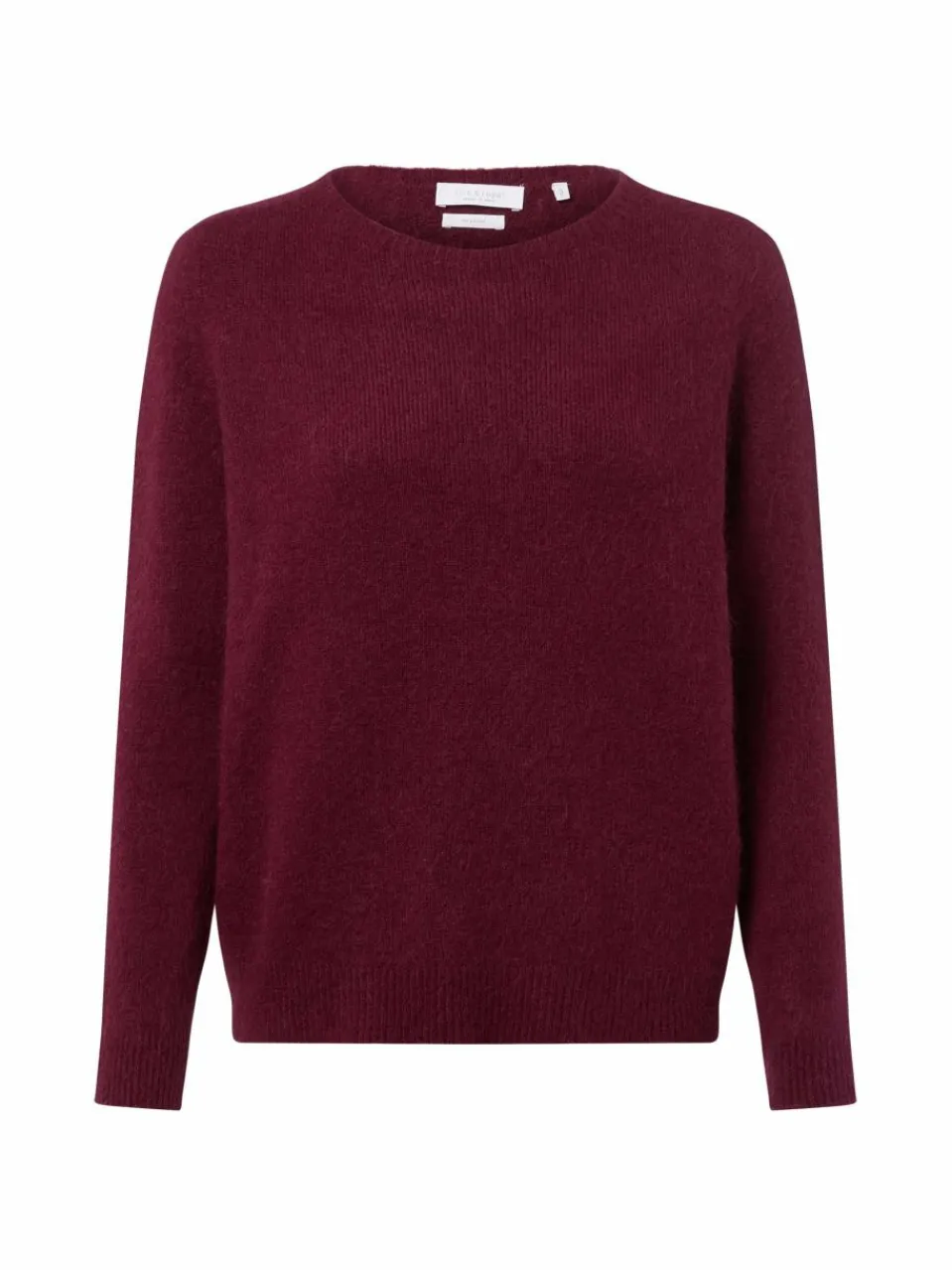 Rich & Royal Pullover & Strickjacken<Damen Strickpullover mit Alpaka-Anteil bordeaux uni