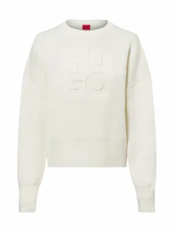 HUGO Pullover & Strickjacken<Damen Strickpullover mit Schurwoll-Anteil - Sisminye ecru uni