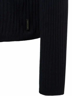 Marc Cain Sports Pullover & Strickjacken<Damen Strickpullover mit Cashmere-Anteil marine uni