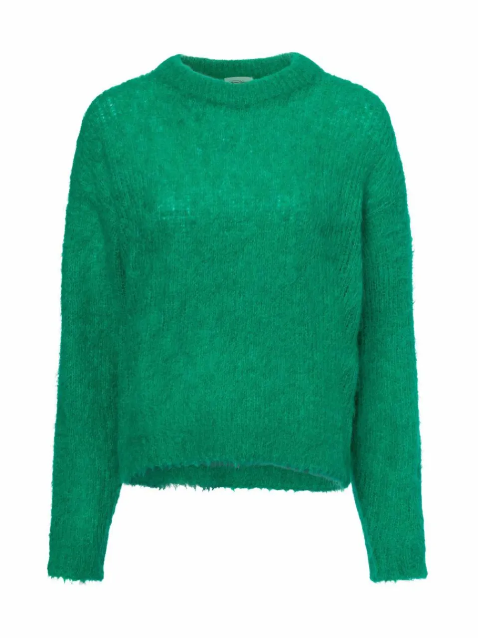 american vintage Pullover & Strickjacken<Damen Strickpullover mit Alpaka-Anteil - Bymi grün uni